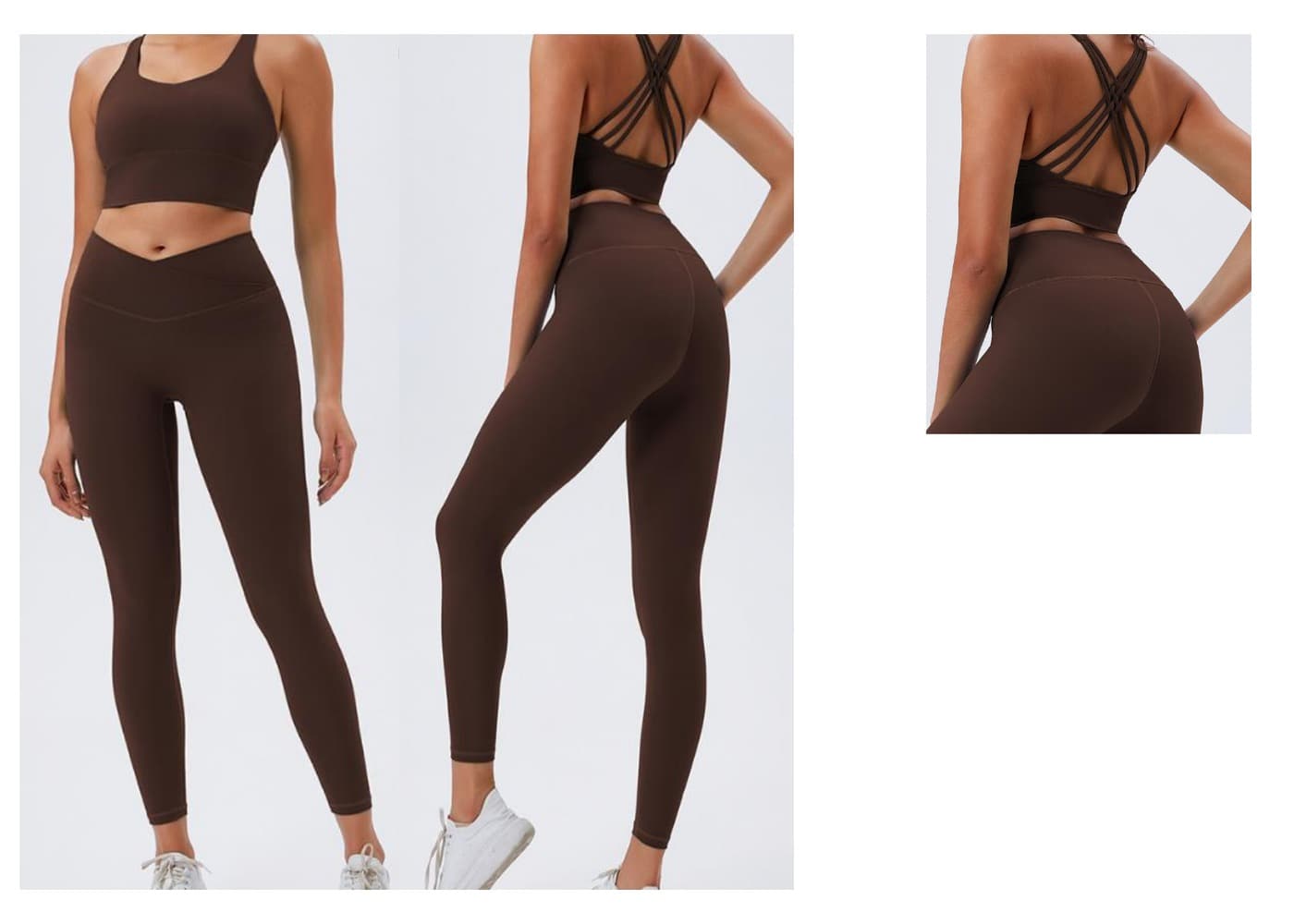 AW-004 Cross-Back Sports Bra Set