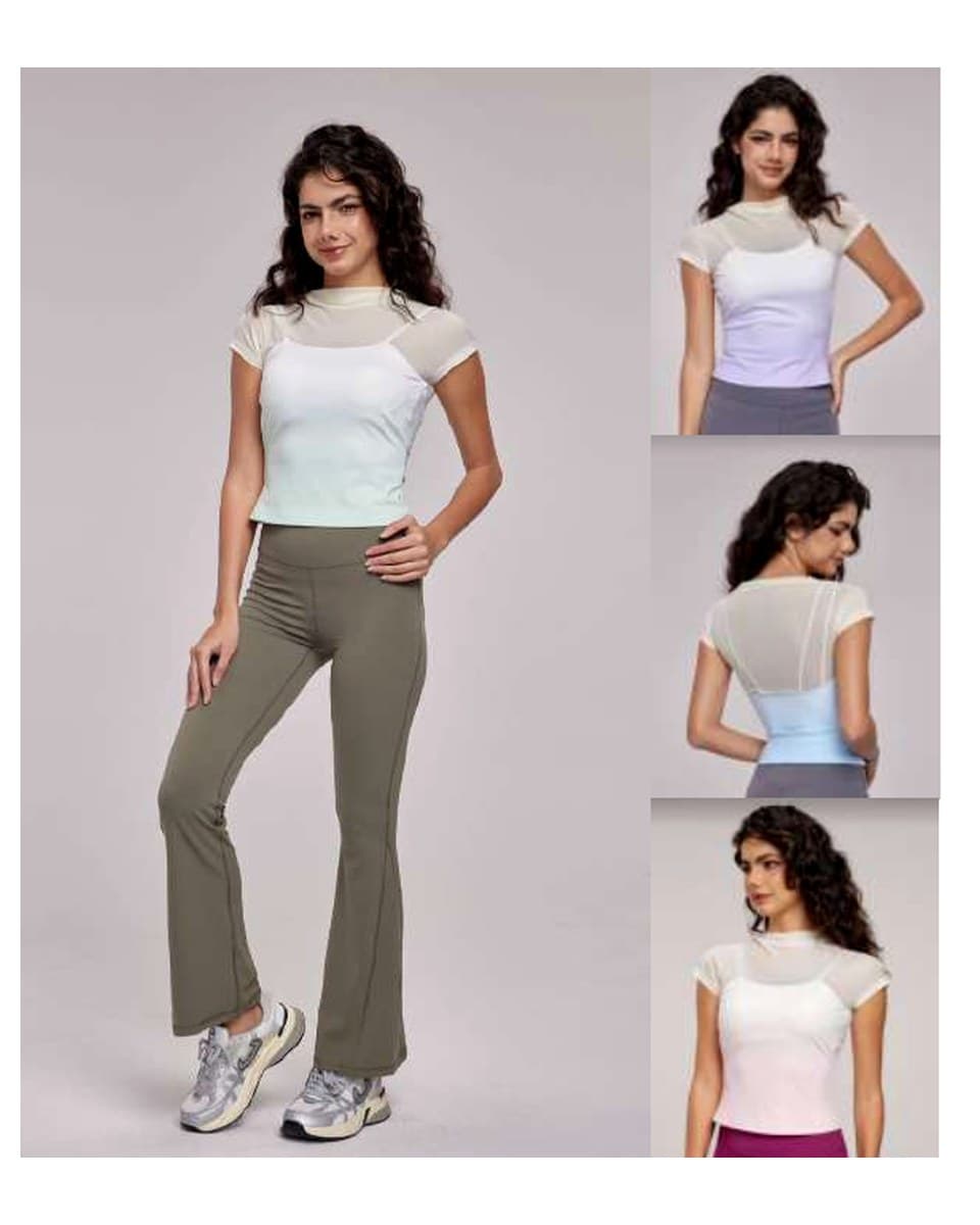 DWY115002 Layered Mesh Built-In Cup Top