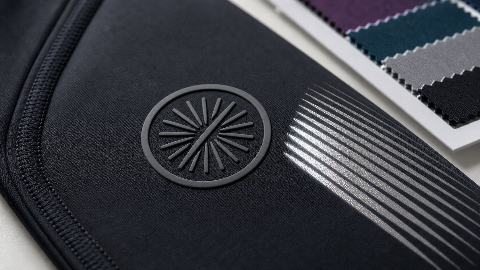 Silicone and reflective activewear logo detail