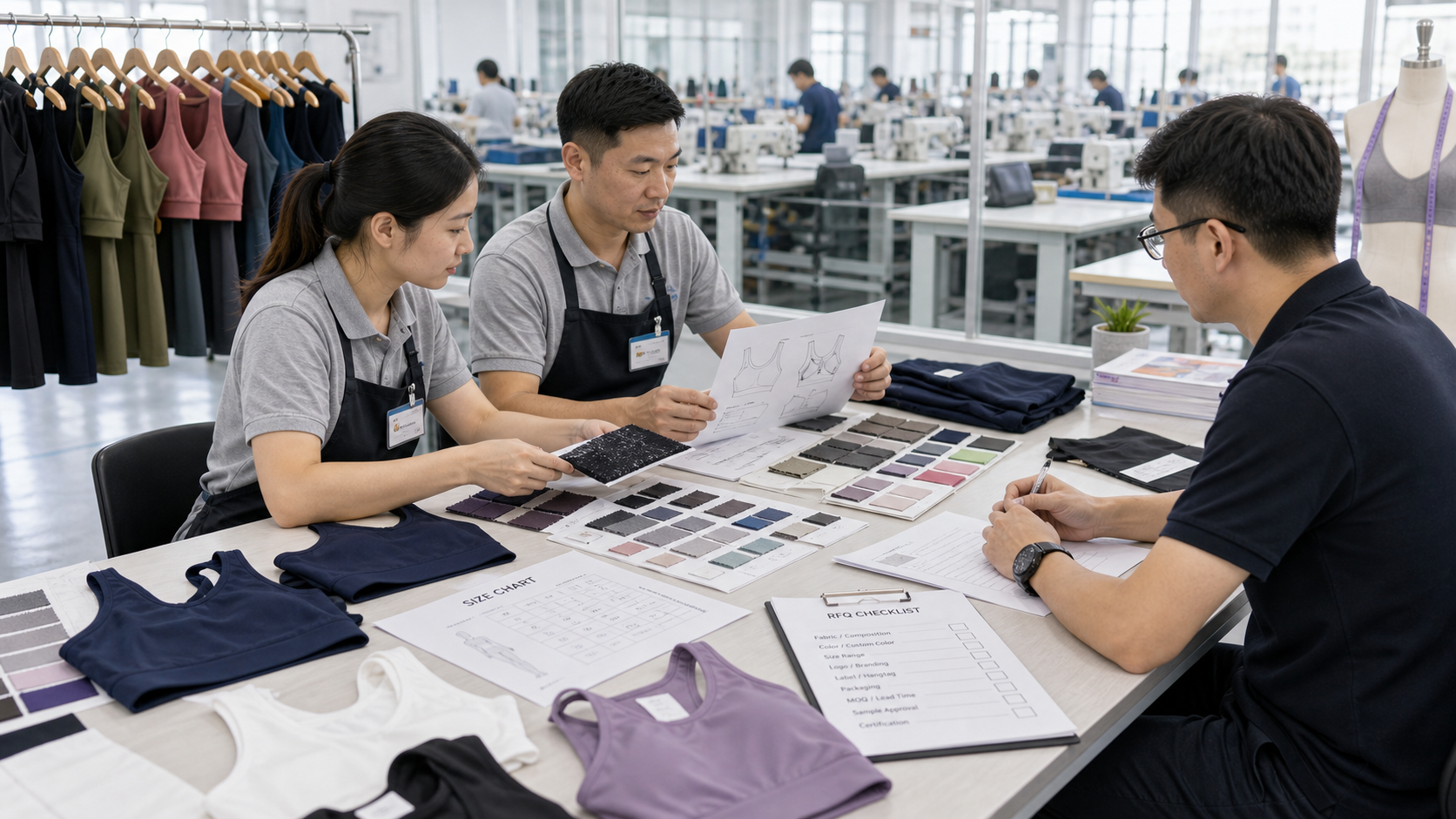 B2B activewear supplier review with samples and factory documents