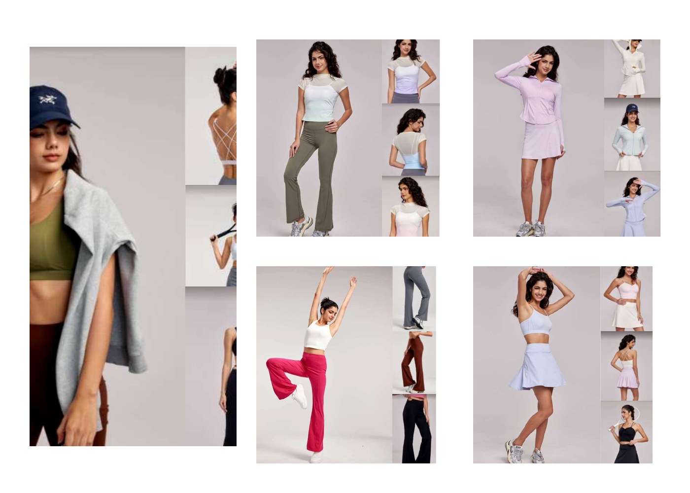 Yoga wear collection samples for activewear buyers